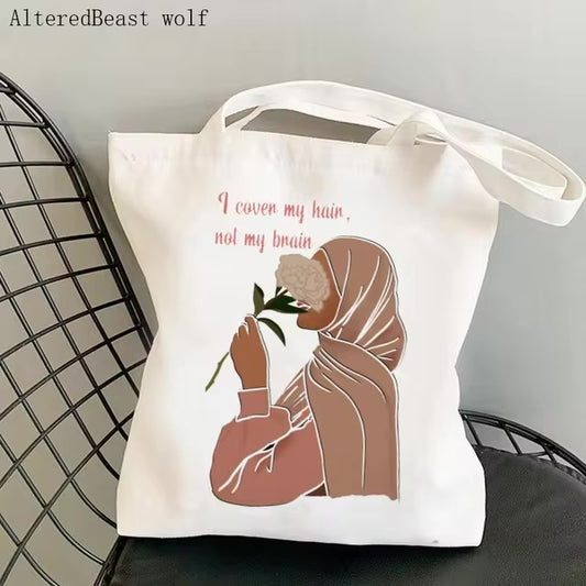 'I cover my hair not my brains' Tote Bag